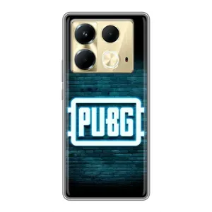 Чехол PUBG для Инфиникс Ноут 40 (AlphaPrint) (Лого PUBG)