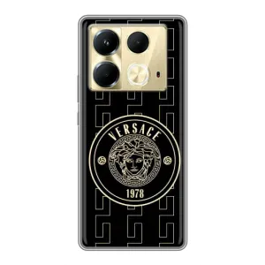 Чехлы VERSACE для Инфиникс Ноут 40 (PREMIUMPrint) (Лого Версаче)