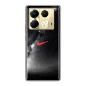 Чехол для Infinix Note 40 - с принтом Найк (AlphaPrint) (Найк красный)