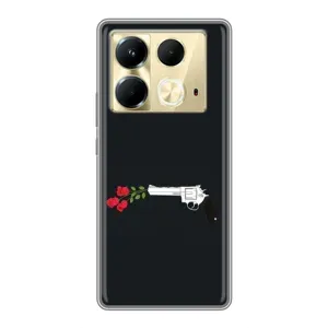 Чехлы (ART) Цветы на Infinix Note 40 (VPrint) (Неожиданные цветы)