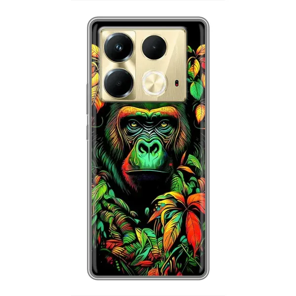 Чохол з принтом «Мавпа в квітах» для Infinix Note 40