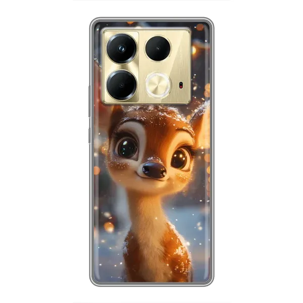 Чехол с принтом «Олененок среди гирлянд» для Infinix Note 40