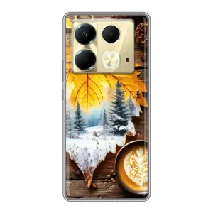Чехол с уникальным дизайном «Осень с кофе» для Infinix Note 40 (Осенне-зимний кофе)