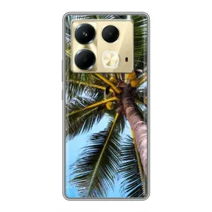 Силиконовый чехол с КАРТИНКАМИ лето для Infinix Note 40 (AlphaPrint) (Пальма)