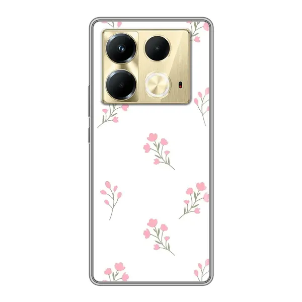 Чохол з принтом «Рожеві квіти» для Infinix Note 40