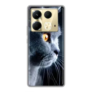 Чохли з Котиками для Infinix Note 40 (VPrint) (Сірий Кіт)