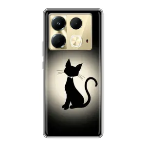 Чохол з принтом для Infinix Note 40 (AlphaPrint) Модні коти (Силует котика)