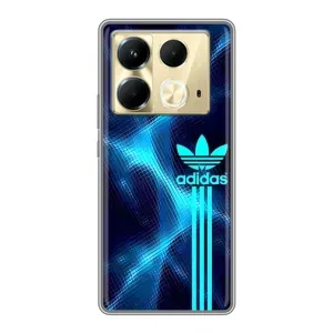 Чехлы Адидас для Infinix Note 40 (AlphaPrint) (Синий Адидас)