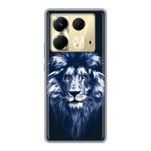 Чохол з картинкою ЛЕВ для Infinix Note 40 (VPrint) (Синій Лев)