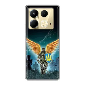 Чехлы с картинкой ЗСУ для Infinix Note 40 (AlphaPrint) (Солдат ЗСУ)