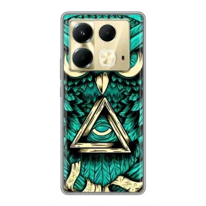 Чохол з пташками на Infinix Note 40 (VPrint) (Сова з оком)