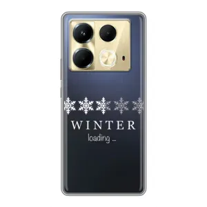 Зимние Чехлы для Инфиникс Ноут 40 - прозрачный фон (Winter loading)