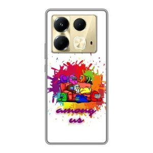 Чехол Амонг Ас для Infinix Note 40 (AlphaPrint) (Яркий АмонгАс)