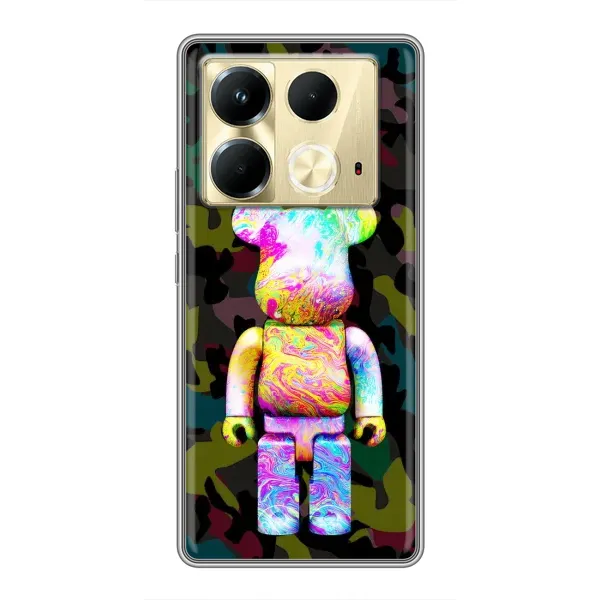 Чохол з принтом «Яскравий Bearbrick» для Infinix Note 40