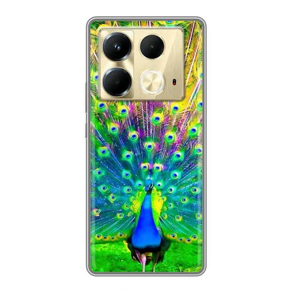 Чохол з принтом «Яскравий Павлин» для Infinix Note 40