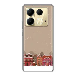 Новогодние, Праздничные Чехлы для Infinix Note 40 - 2024 год (Зимний город)