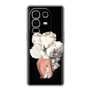 Чехлы (ART) Цветы на Infinix Note 50 Pro Plus (VPrint) (Білі квіти)