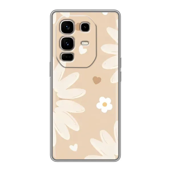 Чехол с принтом «Бежевые цветы» для Infinix Note 50 Pro Plus Чехол с принтом «Бежевые цветы» для Infinix Note 50 Pro Plus