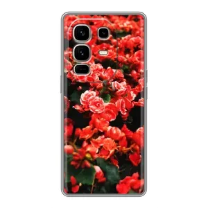 Чохли з квітами для Infinix Note 50 Pro Plus (VPrint) (Квіти червоні)