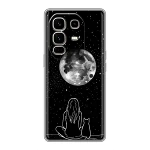 Чохол з малюнком кіт на Infinix Note 50 Pro Plus (Дівчина з котом)