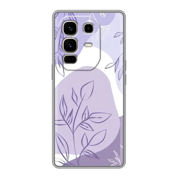 Чохол з принтом «Фіолетове листя абстракція» для Infinix Note 50 Pro Plus