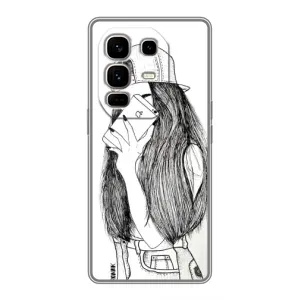 Чохол з друком для Infinix Note 50 Pro Plus - (Мода) (AlphaPrint) (Фото дівчини)