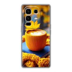 Чохол з унікальним дизайном 'Осінь з кавою' для Infinix Note 50 Pro Plus (Кава на жовтому пледі)