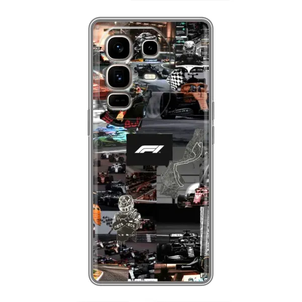 Чохол з принтом «Гоночний колаж Ф1» для Infinix Note 50 Pro Plus