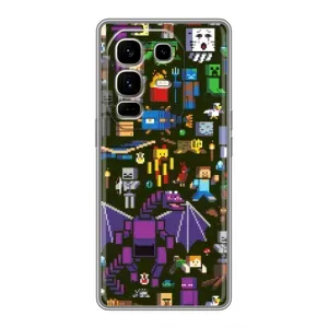 Чохол Майнкрафт на Infinix Note 50 Pro Plus (AlphaPrint) Minecraft (Колаж Майнкрафт)