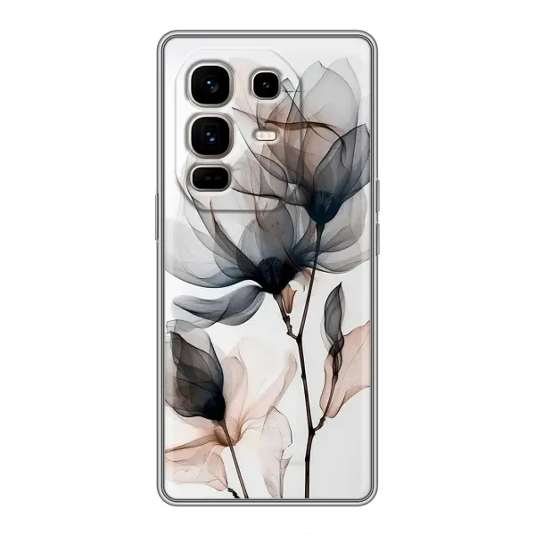 Чехол с принтом «Цветы на белом» для Infinix Note 50 Pro Plus Чехол с принтом «Цветы на белом» для Infinix Note 50 Pro Plus