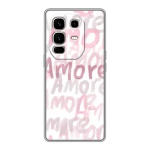 Чехол с розовым рисунком для Infinix Note 50 Pro Plus (Аморе любовь)