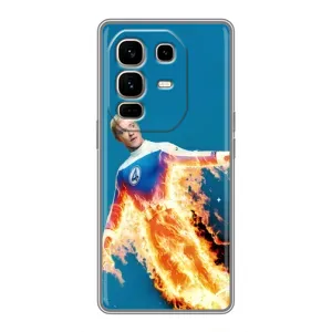 Чохол з принтом Фантастична четвірка для Infinix Note 50 Pro Plus (Людина-факел у вогні)