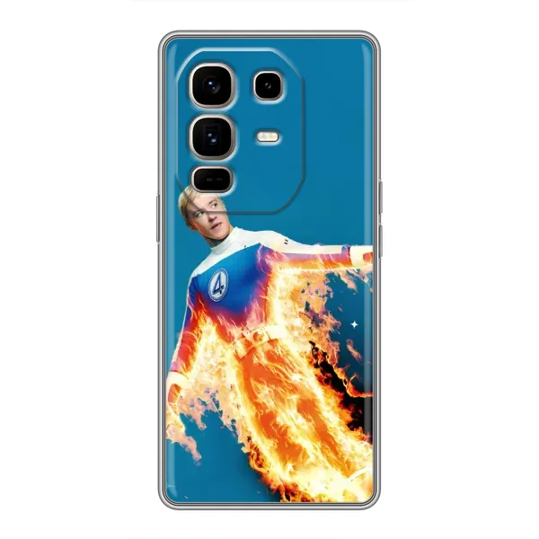Чохол з принтом «Людина-факел у вогні» для Infinix Note 50 Pro Plus