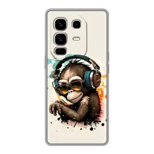 Чохол з Мавпами Infinix Note 50 Pro Plus - (AlphaPrint) (Макака в навушниках)