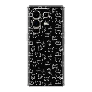 Чохол з принтом для Infinix Note 50 Pro Plus (AlphaPrint) Модні коти (Маленькі котики)
