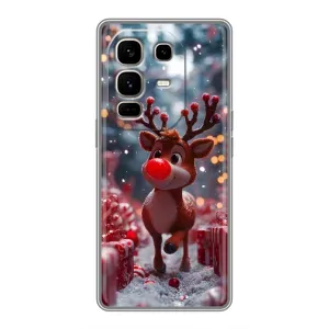 Яскравий чохол для Infinix Note 50 Pro Plus з Зимові Оленята (Олень серед подарунків)