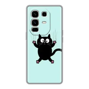 Чохол з принтом для Infinix Note 50 Pro Plus (AlphaPrint) Модні коти (Падаючий кіт)