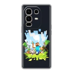 Чохол Майнкрафт на Infinix Note 50 Pro Plus (AlphaPrint) Minecraft (персонажі Minecraft)