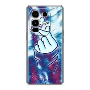 Чохол з принтом для Infinix Note 50 Pro Plus (AlphaPrint - Знак сердечка) (Радужне серце)