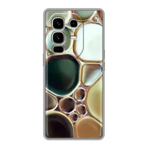 Мраморний чехол на Infinix Note 50 Pro Plus (VPrint) (Радужний Мрамор)
