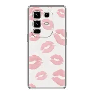 Чехол с розовым рисунком для Infinix Note 50 Pro Plus (Розовые губы)