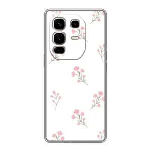 Чехол с розовым рисунком для Infinix Note 50 Pro Plus (Розовые цветы)