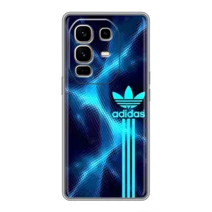 Чохли Адидас для Infinix Note 50 Pro Plus (AlphaPrint) (Синій Адідас)
