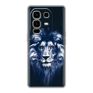 Чохол з картинкою ЛЕВ для Infinix Note 50 Pro Plus (VPrint) (Синій Лев)