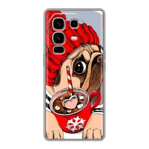 Чохли з собаками для Infinix Note 50 Pro Plus (VPrint) (Песик в шапці)