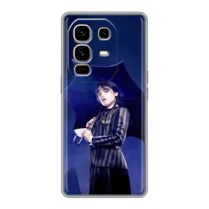 Чохли Венсдей на Infinix Note 50 Pro Plus Уенсдей (AlphaPrint) (Венздей з парасолькою)