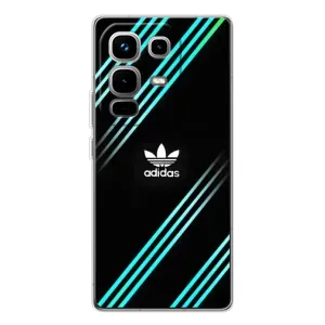 Чехлы Адидас для Infinix Note 50 Pro (AlphaPrint) (Адидас с полосами)
