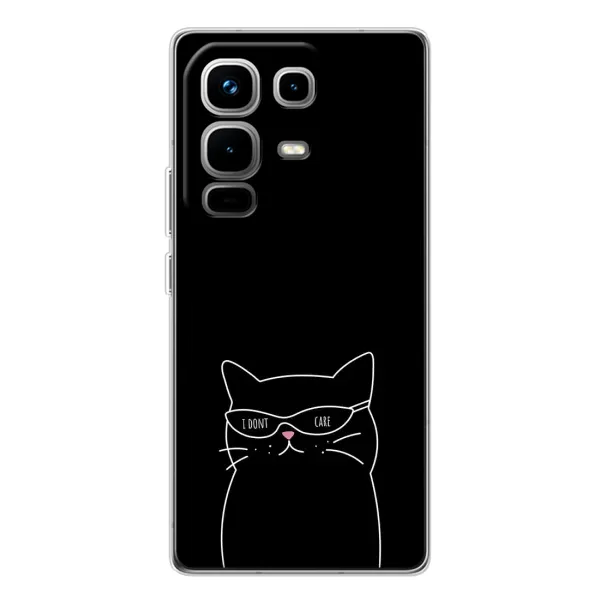 Чохол з принтом «Байдужий кіт» для Infinix Note 50 Pro