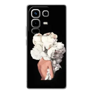 Чехлы (ART) Цветы на Infinix Note 50 Pro (VPrint) (Білі квіти)