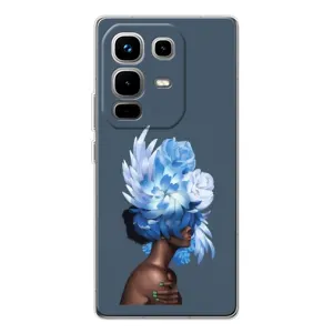 Чехлы (ART) Цветы на Infinix Note 50 Pro (VPrint) (Квіти на голові)